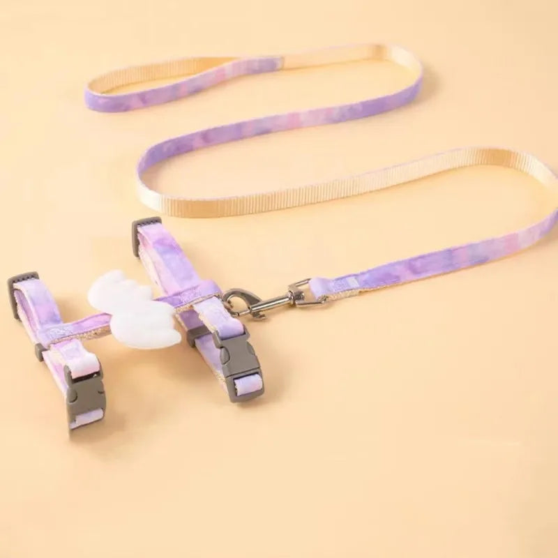 Cute Cartoon Sphynx Cat Harness Walking Pet Harnesses and Leash Set for Cats Gatos Kitten Garfield mascotas Accessories Supplies