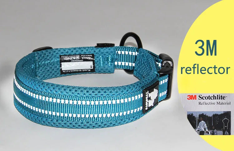 Pet Dog Collar Nylon Adjustable Webbing Padded Soft Reflective Durable Heavy Duty Training Custom Luxury Cat TLC5011