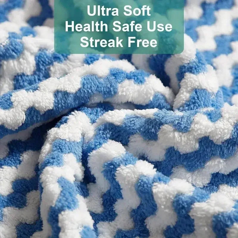 10/40PCS Coral Fleece Cleaning Cloths, Thickened & Super Absorbent, Kitchen Dish Rags for Glass Windows Wipe