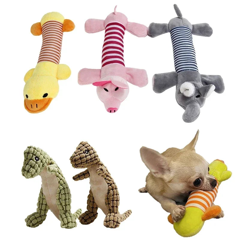 Animals Shape Plush Dog Toy Bite Resistant Squeaky Toys for Small Dogs Interactive Chew Molar Toy Sound Pet Accessories Toy dog