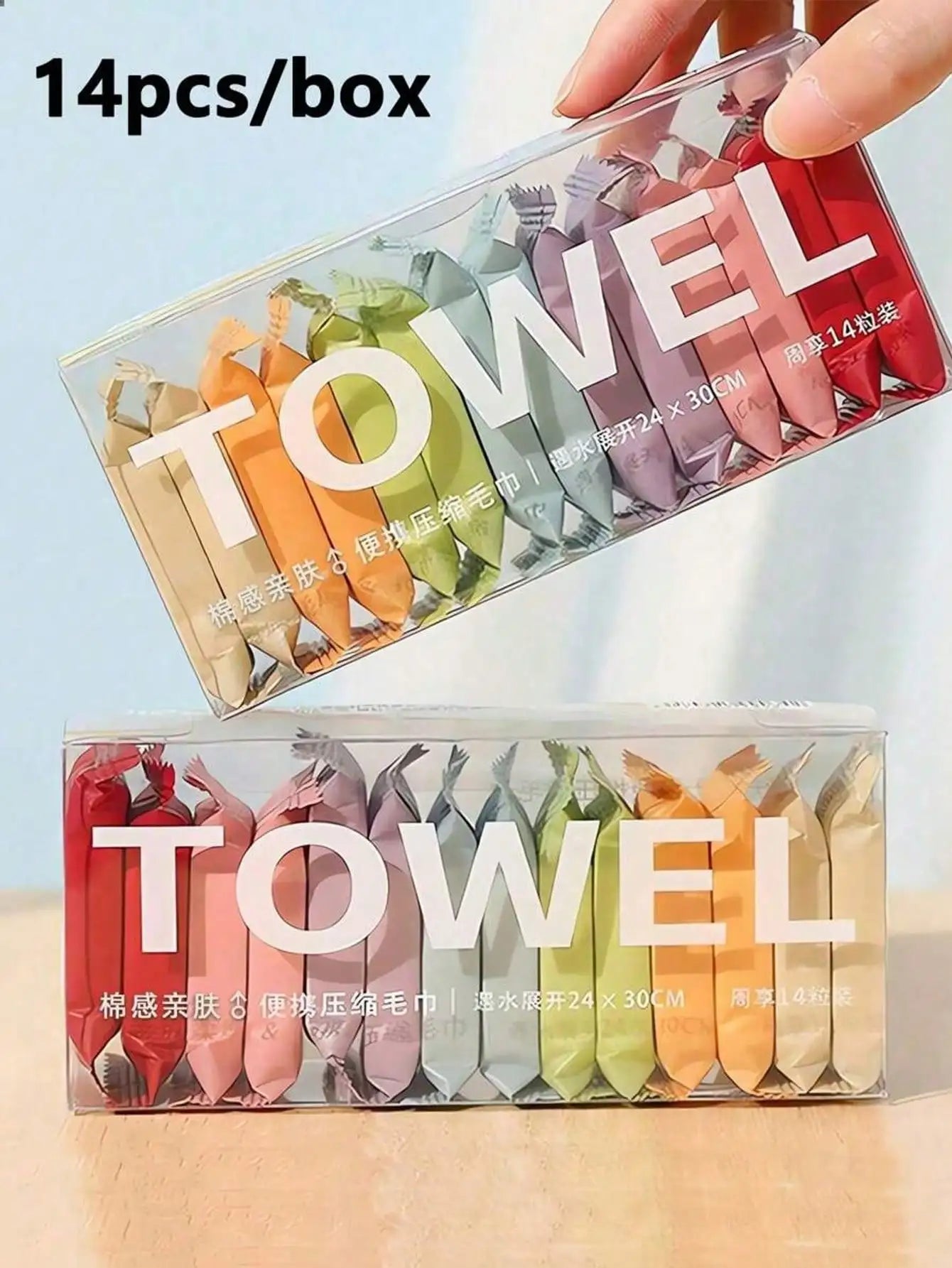 Thickened Disposable Face Towels A Pack Of 14 Pieces Compressed Disposable Washcloths, Cruise Essentials, Travel Essentials, Portable, Lightweight, Durable, Stylish, For Home Compressed Travel Towels - Quick Dry Portable Disp