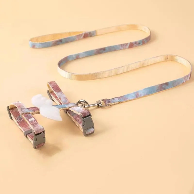 Cute Cartoon Sphynx Cat Harness Walking Pet Harnesses and Leash Set for Cats Gatos Kitten Garfield mascotas Accessories Supplies