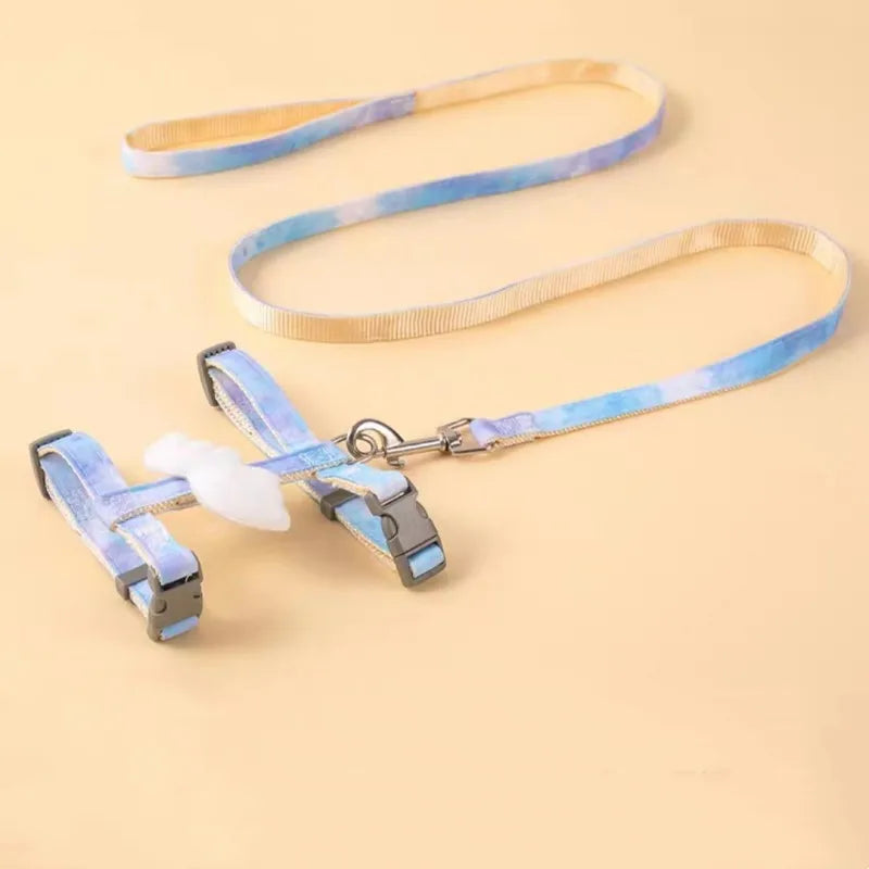 Cute Cartoon Sphynx Cat Harness Walking Pet Harnesses and Leash Set for Cats Gatos Kitten Garfield mascotas Accessories Supplies