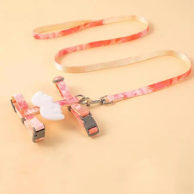 Cute Cartoon Sphynx Cat Harness Walking Pet Harnesses and Leash Set for Cats Gatos Kitten Garfield mascotas Accessories Supplies