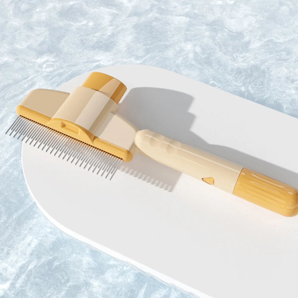 Stainless Steel Pet Grooming Brush Rustproof Pet Hair Remover Pet Cleaning Comb for Loosening Up Removing Debris