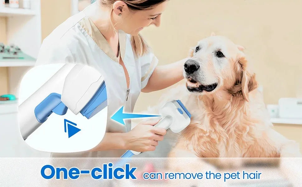 Pet Grooming Vacuum Ultra-Low Noise Pet Grooming Kits with 4.5L Large Capacity Dust Box Pet Clipper for Pet Hair Clean
