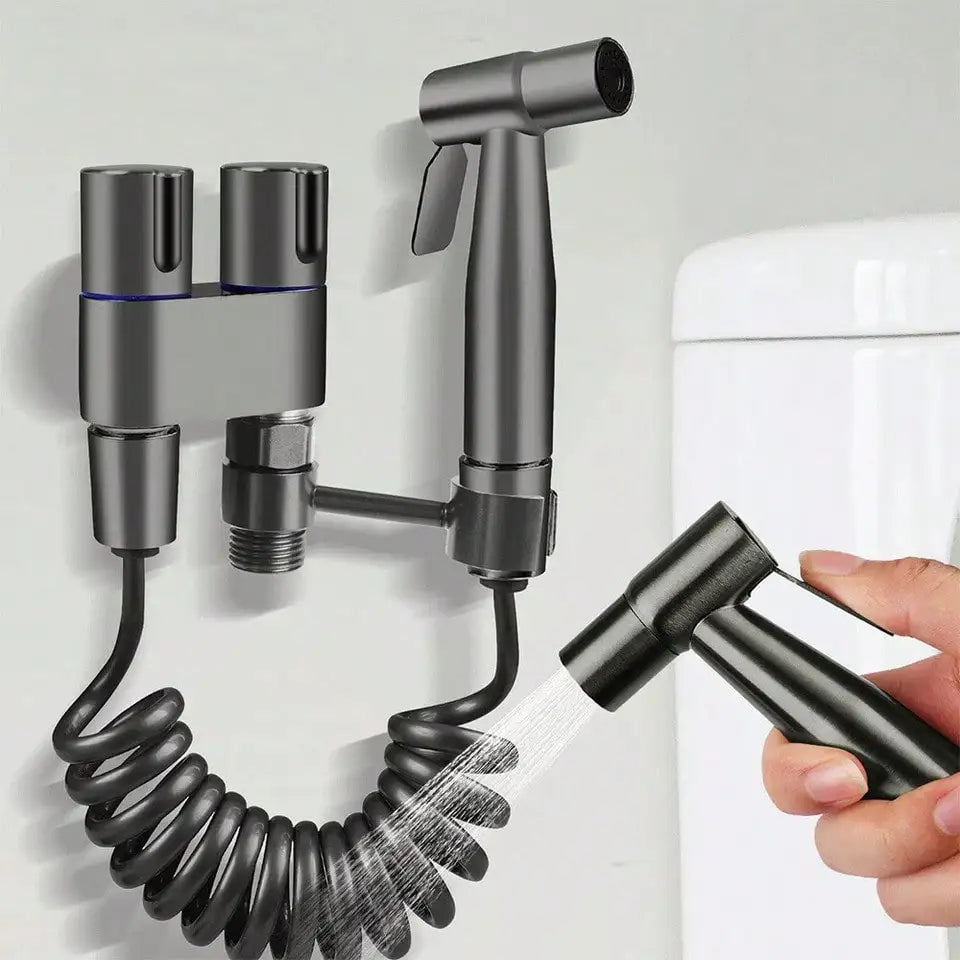 Toilet Bidet Sprayer With Angle Valve Hose Bathroom Hygienic Shower Kit