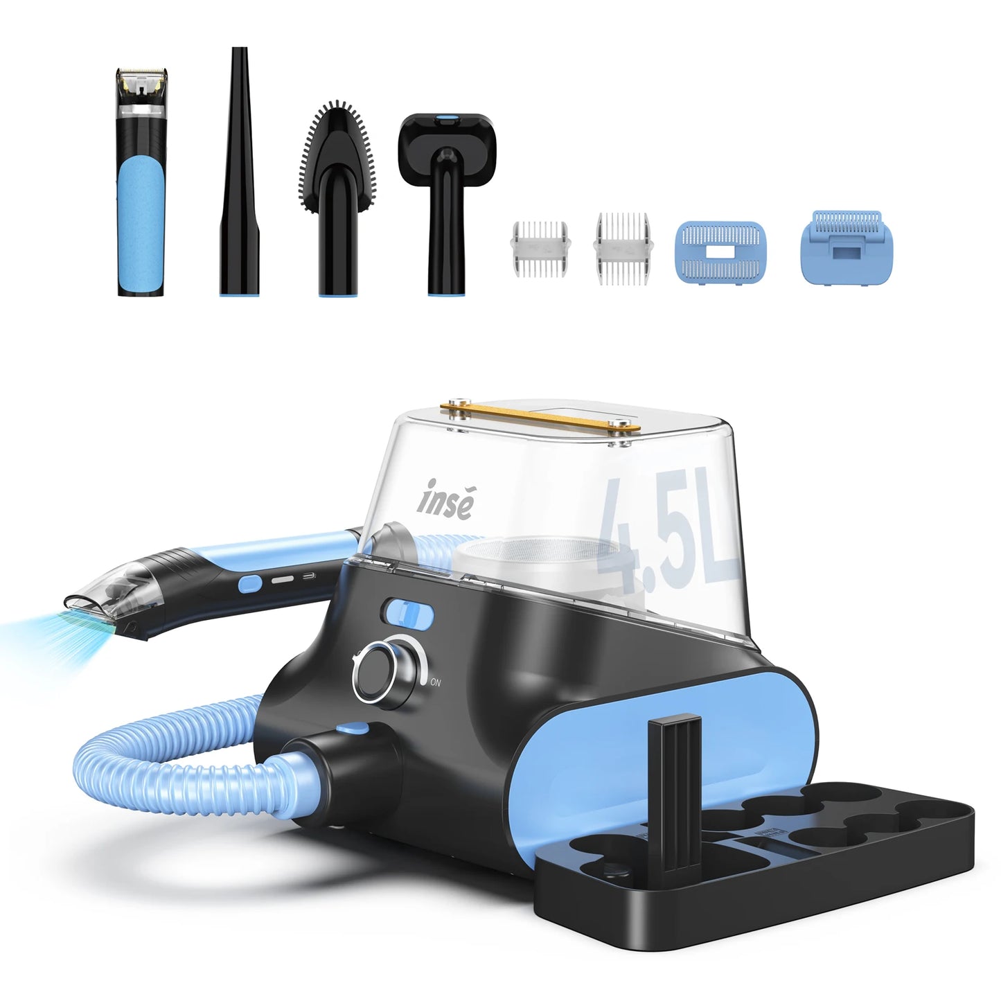 Pet Grooming Vacuum Ultra-Low Noise Pet Grooming Kits with 4.5L Large Capacity Dust Box Pet Clipper for Pet Hair Clean