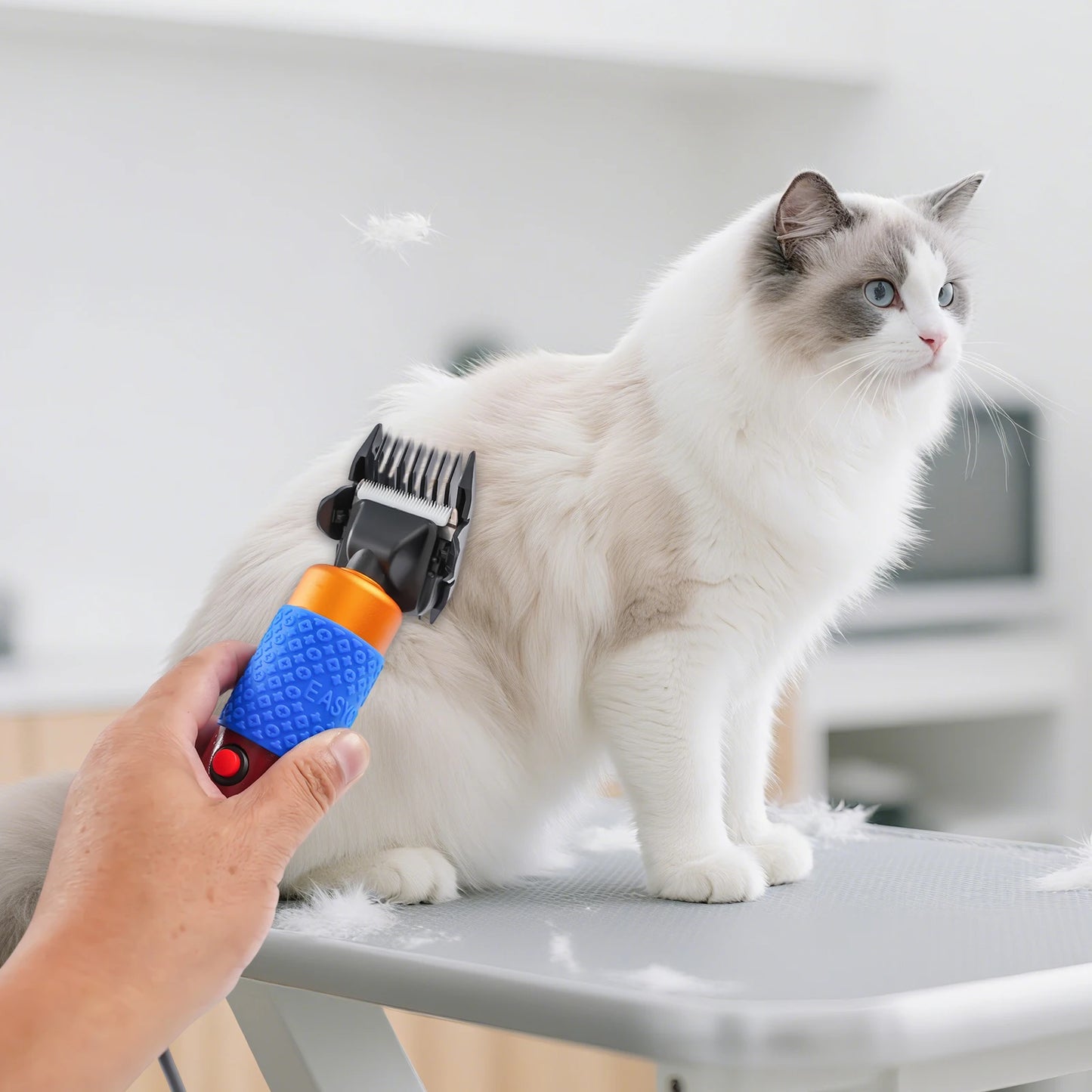 36W Professional Dog Clipper & Cat Hair Trimmer Pet Grooming Kit Adjustable Clipper Comb & Detachable Blades Trimmer