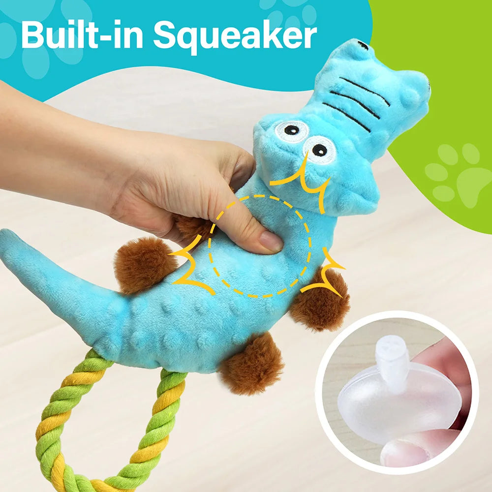 Pets Dog Squeaky Toy, 2 Pack, Tug of War Dog Toys for Dogs Interactive Plush Puppy Chew Toy Plush Sound Squeak Toys Pet Supplies