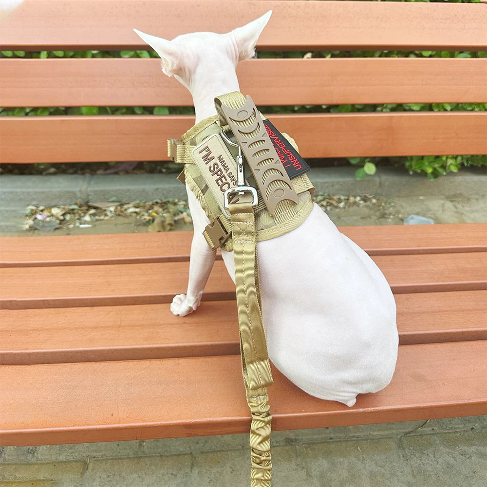 Tactical Bungee Dog Leash Quick Release Elastic Leash with 2 Control Handles Premium Quality Adjustable Four Colors