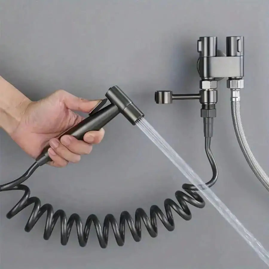 Toilet Bidet Sprayer With Angle Valve Hose Bathroom Hygienic Shower Kit