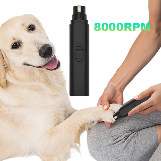 Electric Pet Nail Trimmer Painless Paws Grooming and Smoothing Cat Nail Grinder Rechargeable for Small Medium Large Dogs Cats