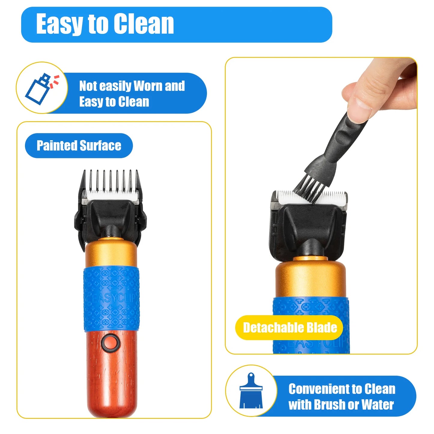36W Professional Dog Clipper & Cat Hair Trimmer Pet Grooming Kit Adjustable Clipper Comb & Detachable Blades Trimmer